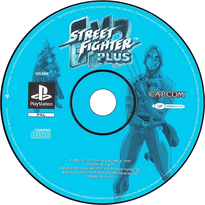 Street Fighter EX2 Plus PlayStation game disc
