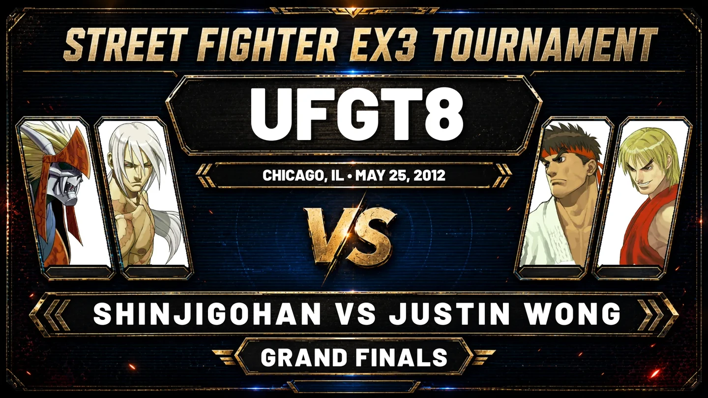 ShinjiGohan vs Justin Wong in Street Fighter EX3 at UFGT8